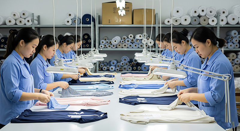 T-shirt production factory